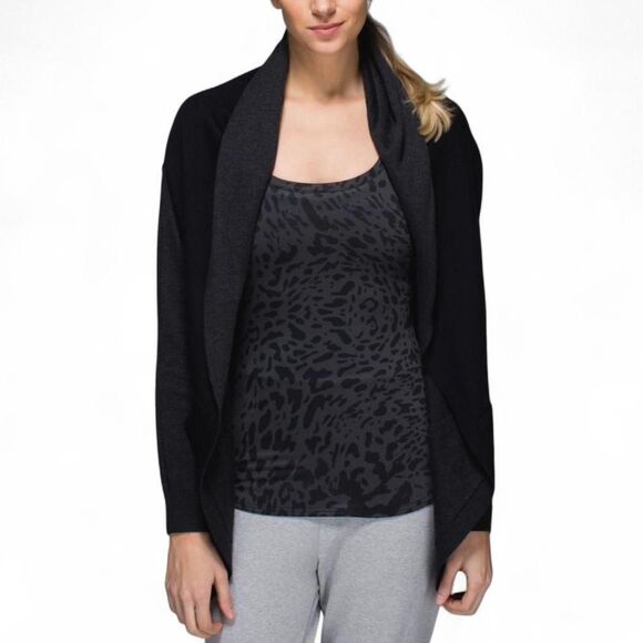 Lululemon Women’s Cabin Yogi Wrap Cashmere Blend Reversible Hooded Cardigan - Picture 1 of 8